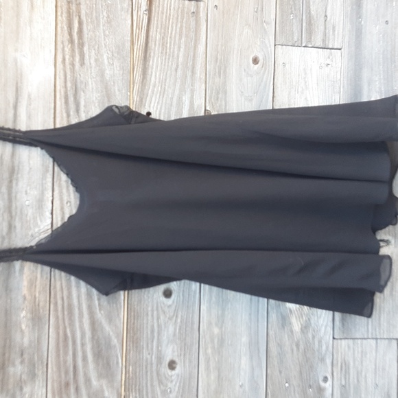 Oscar de la Renta pink label black slip nightgown size extra large - Picture 7 of 9